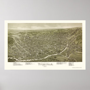 Affiches Titusville, carte panoramique de PA - 1895