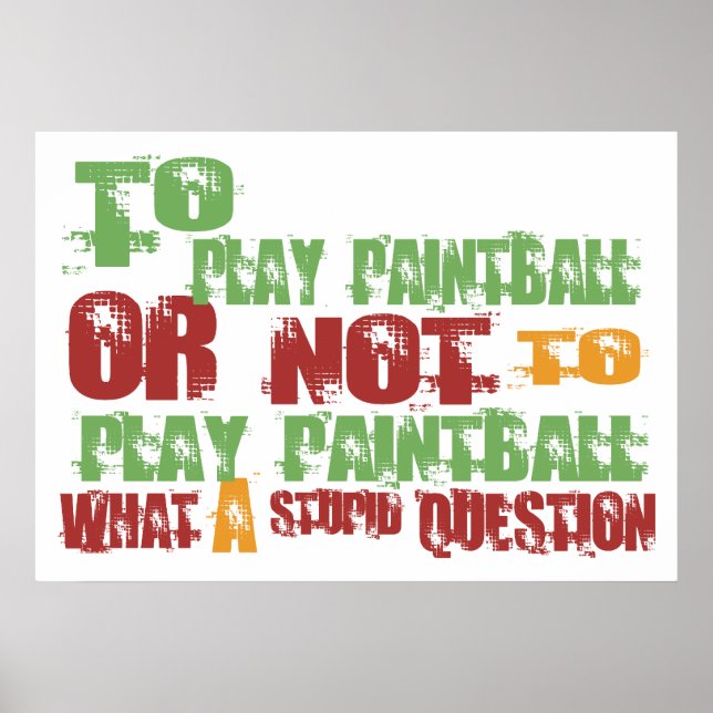 Affiches To Play Paintball (Devant)