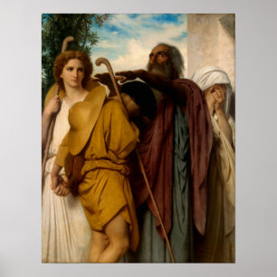 Affiches Tobias disant l'adieu à son père par Bouguereau