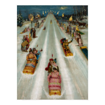 Toboggans La nuit d'hiver