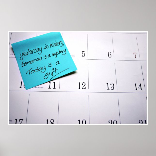 Affiches Today is a gift print (Devant)