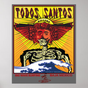 AFFICHES TODOS SANTOS BAJA MEXICO SURFBREAK SURFBREAK