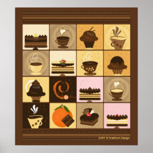 Affiches Toile au café et au chocolat Imprimer