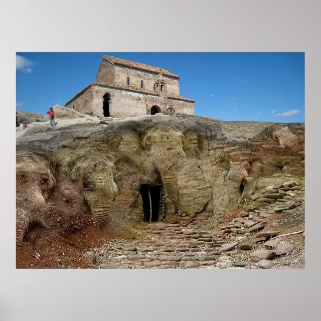 Affiches Toile des grottes d'éléphants (Devant)