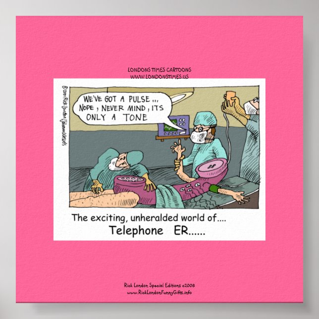 Affiches Toile Imprimée Drôle Dessin Animé Code Téléphoniqu (Devant)