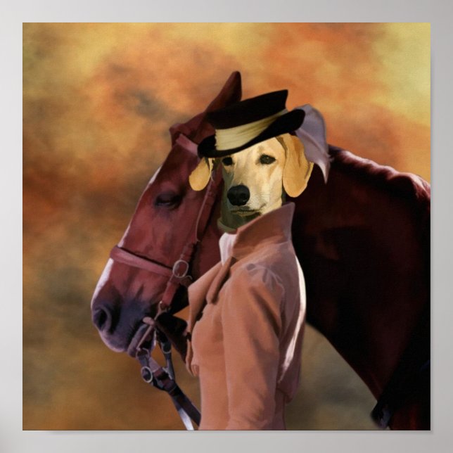 Affiches Toile Lady Chasseur Sloughi Imprimer (Devant)