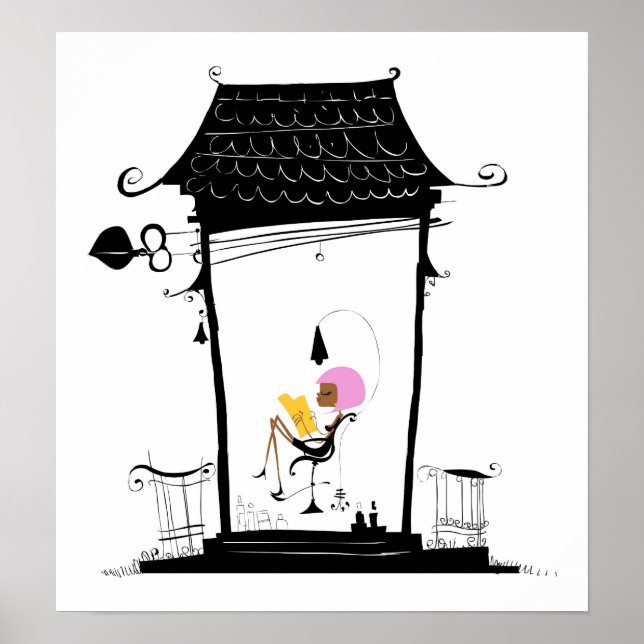 Affiches Toile rose Parisienne (Devant)