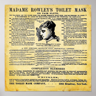 Affiches Toilet Mask Print de Madame Rowley's