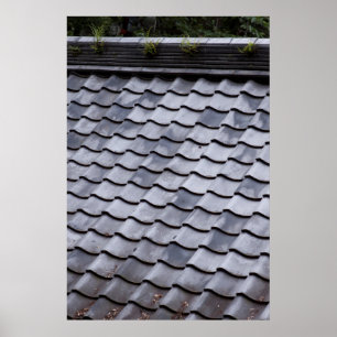 Affiches Toit gris en carrelage