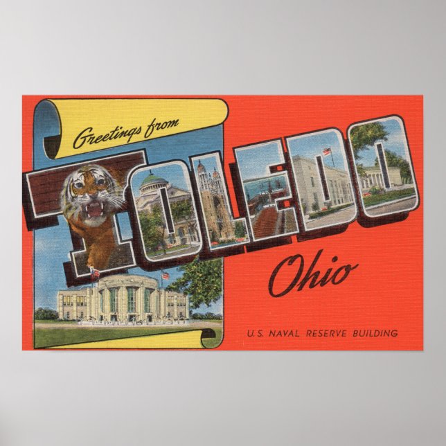 Affiches Toledo (Ohio) - Bâtiment de la Réserve navale amér (Devant)