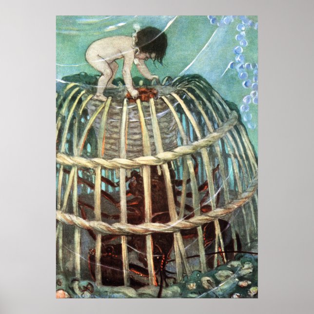 Affiches Tom et le homard de Jessie Willcox Smith (Devant)