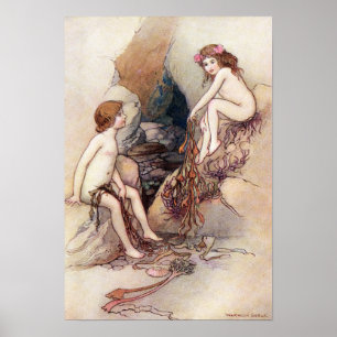 Affiches Tom trouve un bébé aquatique par Warwick Goble