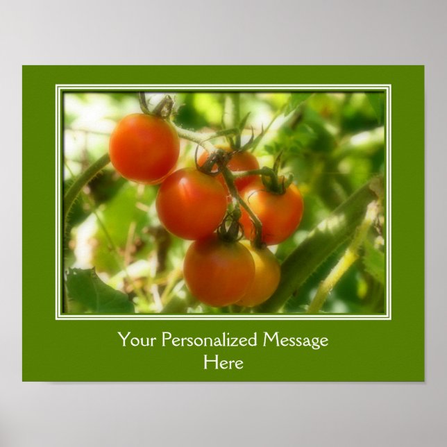 Affiches Tomates Cerises Sur La Vigne Personnalisées (Devant)
