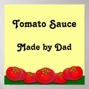 Affiches Tomato Sauce Custom Label Art Print