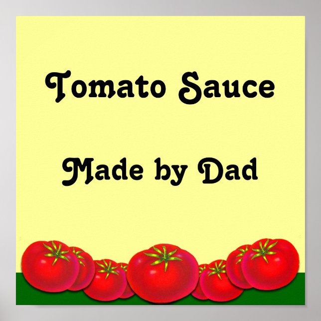 Affiches Tomato Sauce Custom Label Art Print