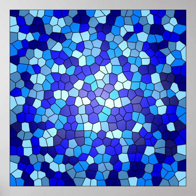 Affiches Tons de verre de couleur bleue par Shirley Taylor (Devant)