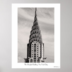 Affiches Top of the Chrysler Building NYC - B&W
