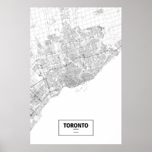 Affiches Toronto (Ontario) (noir sur blanc)