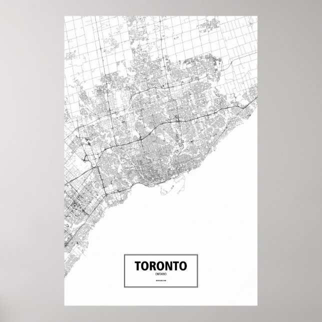Affiches Toronto (Ontario) (noir sur blanc) (Devant)