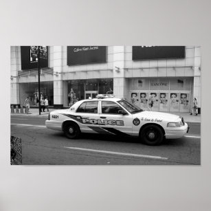 Affiches Toronto Police Car Photographie noir et blanc