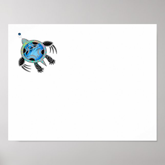Affiches Tortue marine peinte (Devant)