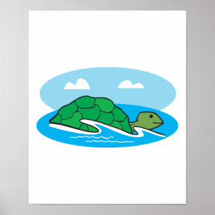 Affiches tortue nageuse