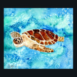 Affiches tortues de mer carré peinture<br><div class="desc">Tortues marines marine vie marine de la mer aquarelle océan animaux marins peinture poster imprimer et idées cadeaux pour les amoureux des tortues mignonnes adorable petite tortue douce nager dans les vagues aqua surf et eau plage nautique marine côtière art déco dessin illustration peinture couleur eau et cadeaux protéger l'activisme...</div>