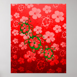 Affiches Tortues de Noël Honu
