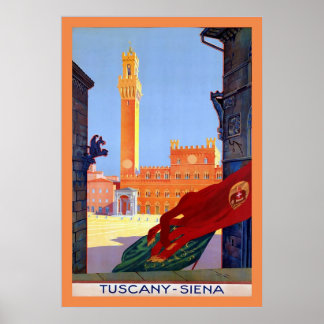 Affiches Toscane ~ Sienne ~ Vintage Italie Voyage