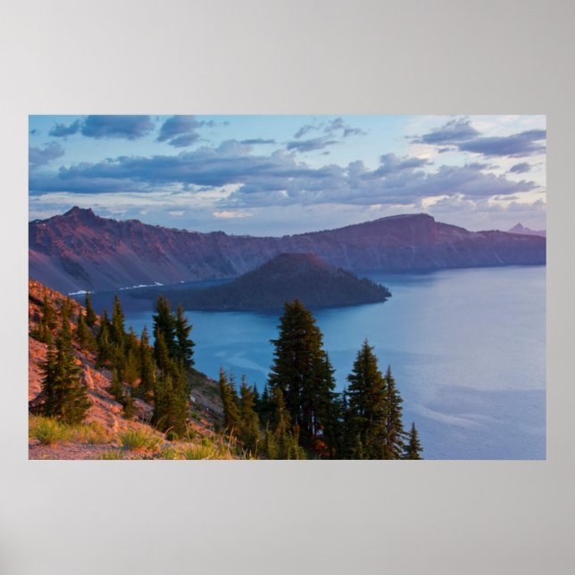 Affiches Tôt le matin, Crater Lake (Devant)
