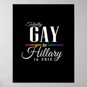 AFFICHES TOTALEMENT GAI POUR HILLARY - .PNG