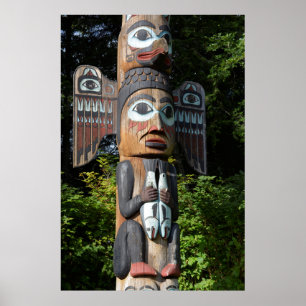 Affiches Totem Pole Close Up, Alaska