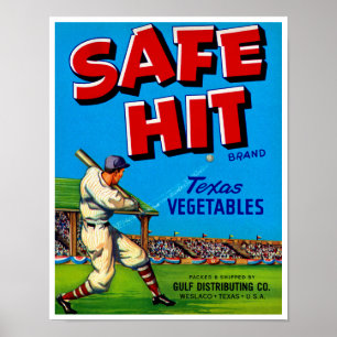 Affiches Toucher en toute sécurité l'art Vintage Lable