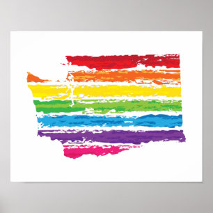 Affiches touches de couleurs de washington
