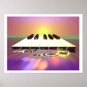 Affiches Touches de piano dièse de mer