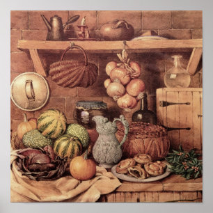 Affiches Toujours la vie avec la nourriture de Noël