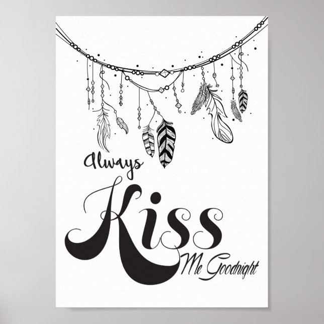 Affiches Toujours M'Embrasser Goodnight Wall Art (Devant)