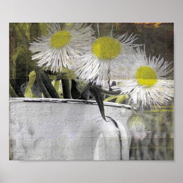 Affiches Toujours Vie Jolie Fleurs Roses dans Teacup (Devant)