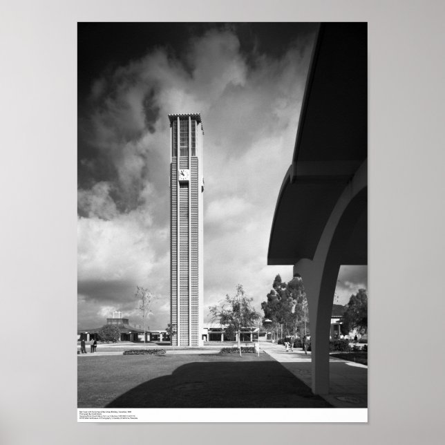 Affiches Tour Bell avec les arches à l'édifice de la biblio (Devant)