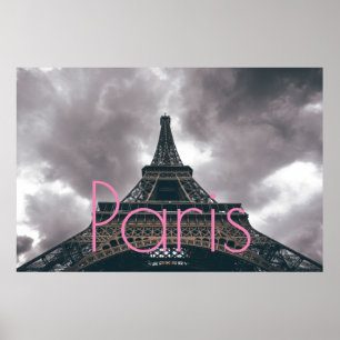 Affiches Tour Eiffel à Paris Ville d'Amour romantique