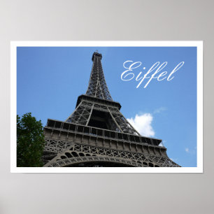 Affiches Tour Eiffel, Ciel bleu, Paris, France