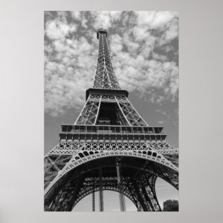 Affiches Tour Eiffel en noir et blanc