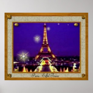 Affiches Tour Eiffel encadrée