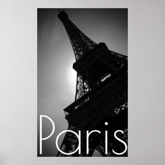 Affiches Tour Eiffel noir blanc à Paris