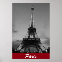 Tour Eiffel Noir & Blanc à Paris Nuit