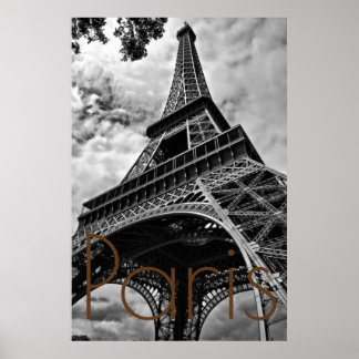 Affiches Tour Eiffel Noir Blanc Paris Europe Voyage