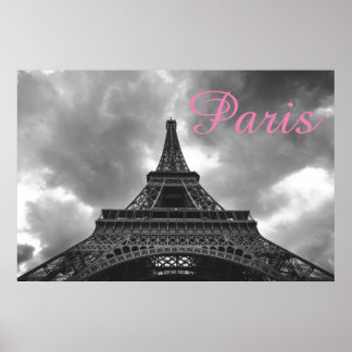 Affiches Tour Eiffel Noir Blanc Paris Romantique Ville d'Am