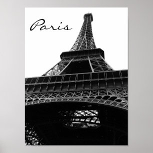 Affiches Tour Eiffel noir et blanc 2