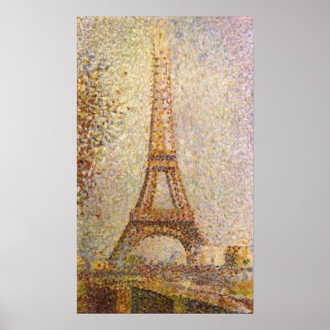 Affiches Tour Eiffel par Georges Seurat, Art Vintage (Devant)