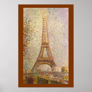 Affiches Tour Eiffel par Georges Seurat, Art Vintage